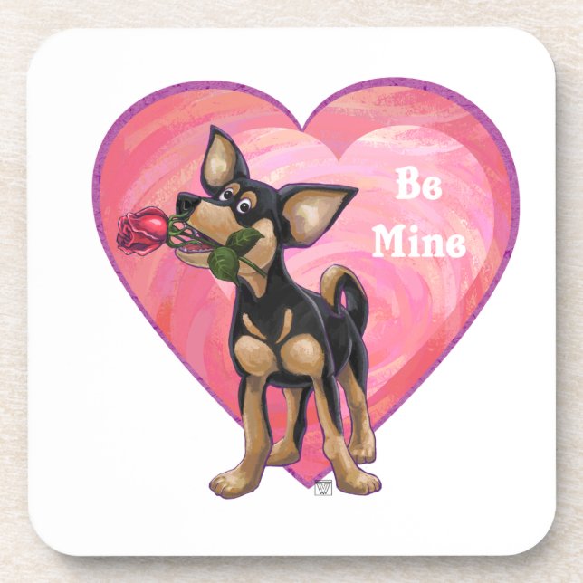 Chihuahua Valentine's Day Coaster (Front)