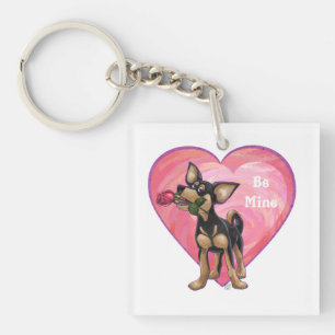 Chihuahua Valentine's Day Keychain