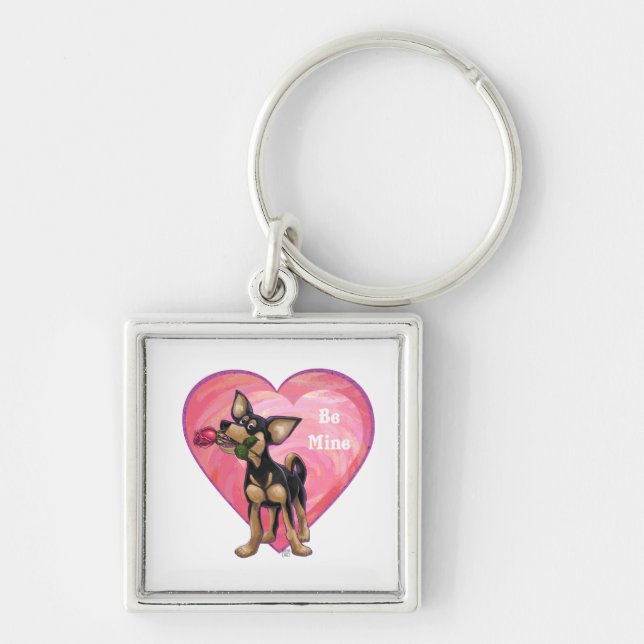 Chihuahua Valentine's Day Keychain (Front)