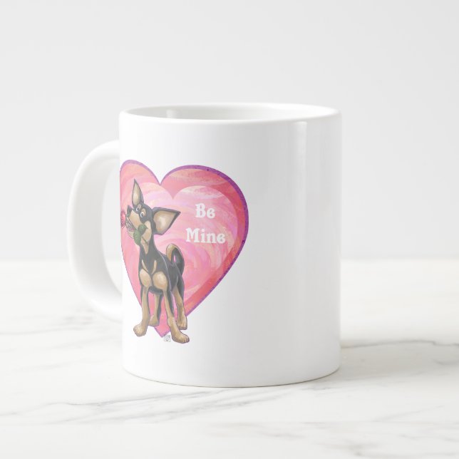 Chihuahua Valentine's Day Large Coffee Mug (Front Left)