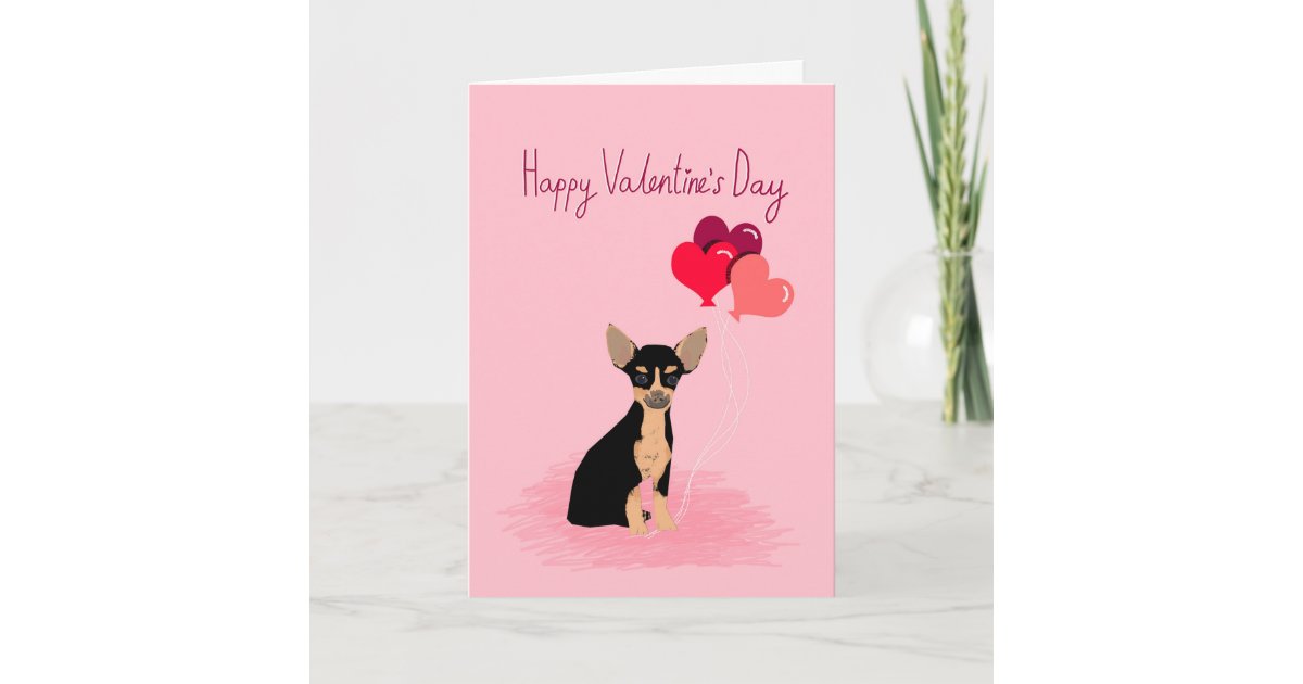 Chihuahua Valentines Love Card cute dog Zazzle