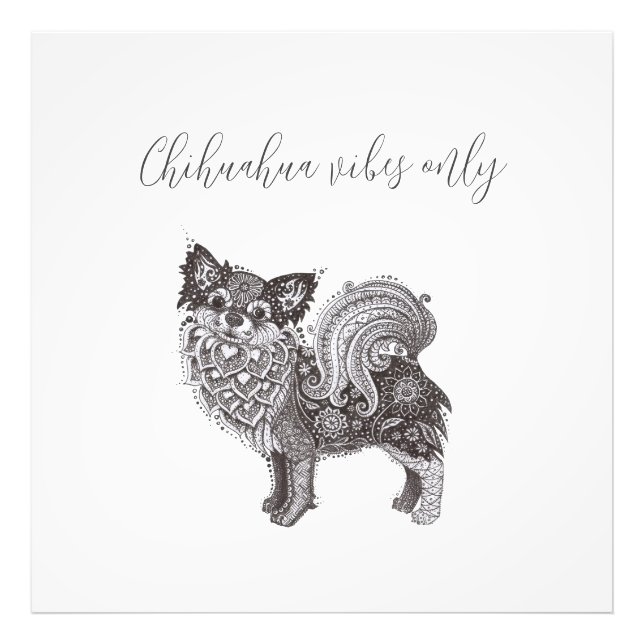 Chihuahua Vibes Premium Satin Photo Paper (Front)