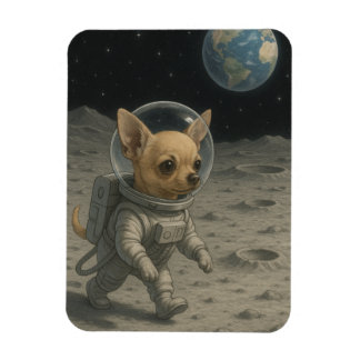 "Chihuahua Walking on the Moon" Magnet