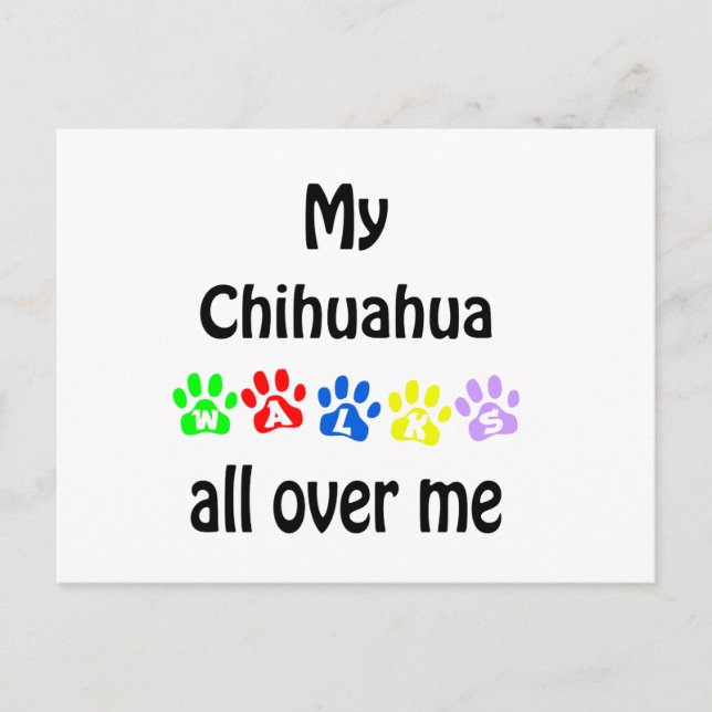 Chihuahua Walks Design Postcard (Front)