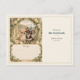 Chihuahua Wedding Guest Book Wishes Postcard