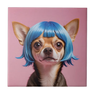Chihuahua wig ceramic tile