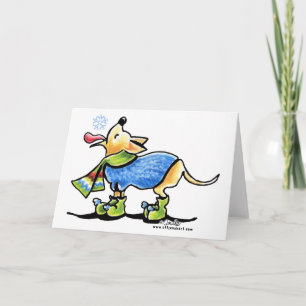 Chihuahua Winter Snowflake Holiday Card