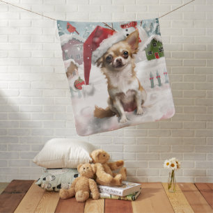 Chihuahua Winter Wonderland Christmas Joy Baby Blanket