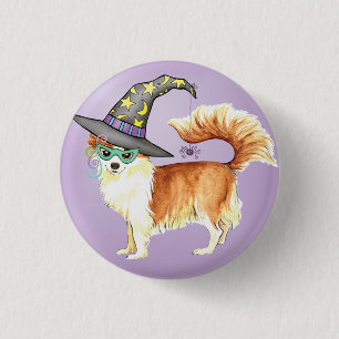 Chihuahua Witch Button