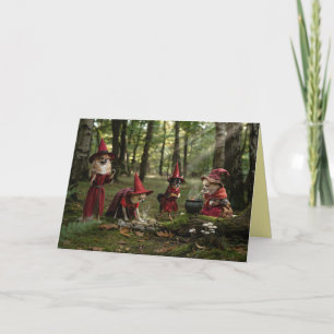 Chihuahua Witch Halloween Card