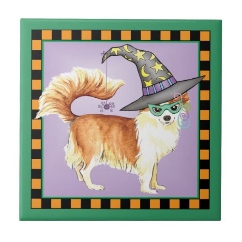 Chihuahua Witch Tile