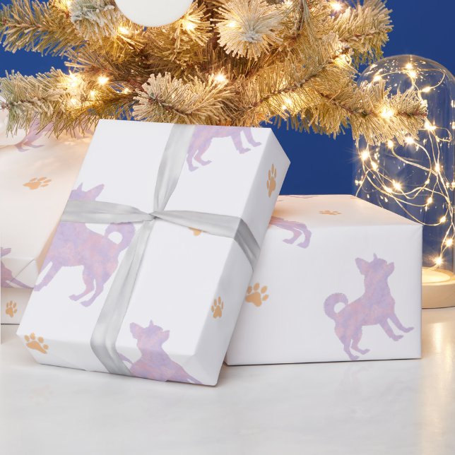 Chihuahua Wrapping Paper – Minimal Lavender Gift (Holidays)