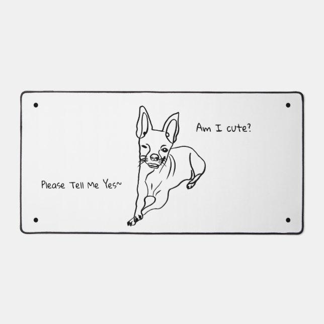 Chihuahuas & Creativity: Personalized Desk Mat (Front)