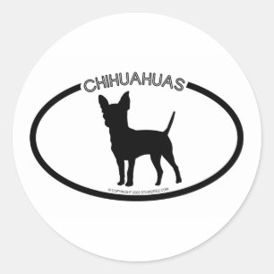 Chihuahuas Silhouette Black Sticker