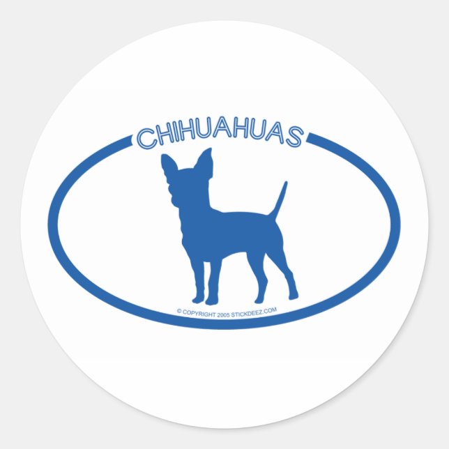 Chihuahuas Silhouette Sticker (Front)