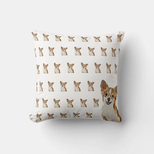 Chihuahuas Smile Vintage Pattern Throw Pillow
