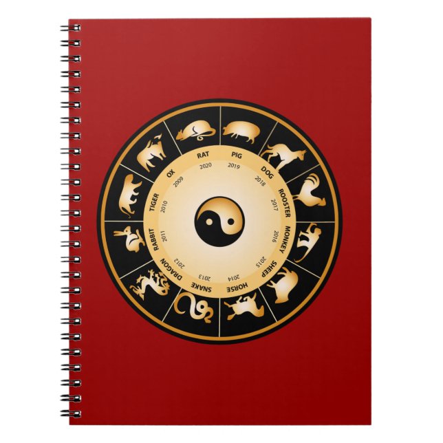 Chiinese Zodiac Wheel Notebook (Front)