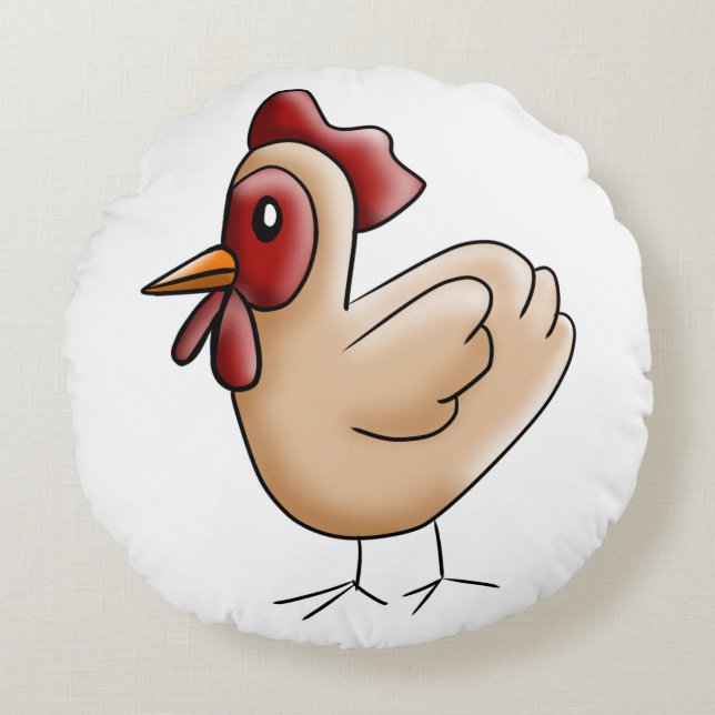 Chiken Round Pillow (Front)