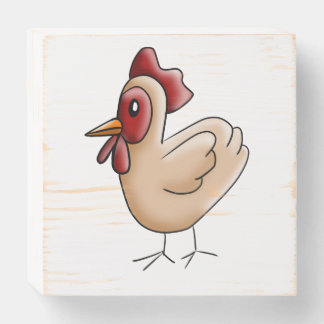 Chiken Wooden Box Sign