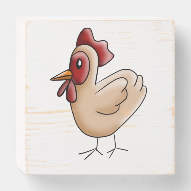 Chiken Wooden Box Sign (Front Horizontal)