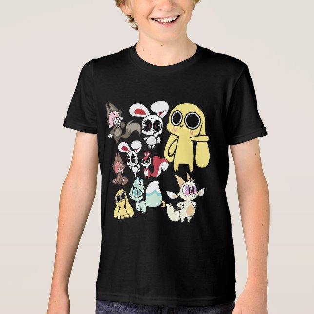 chikn nuggit😂 chikn nuggit 😂chikn nuggit 😂😂😂 Tri-Blend shirt (Front)