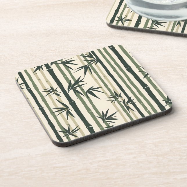 Chikurin Zen (Bamboo Grove) Beverage Coaster (Left Side)