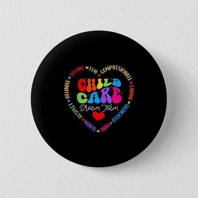 Chilare Dream Team Daycare Crew School Provider Te Button (Front)