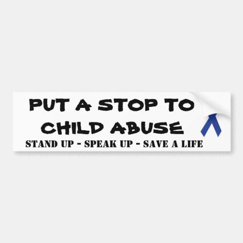 Child abuse awareness bumper sticker