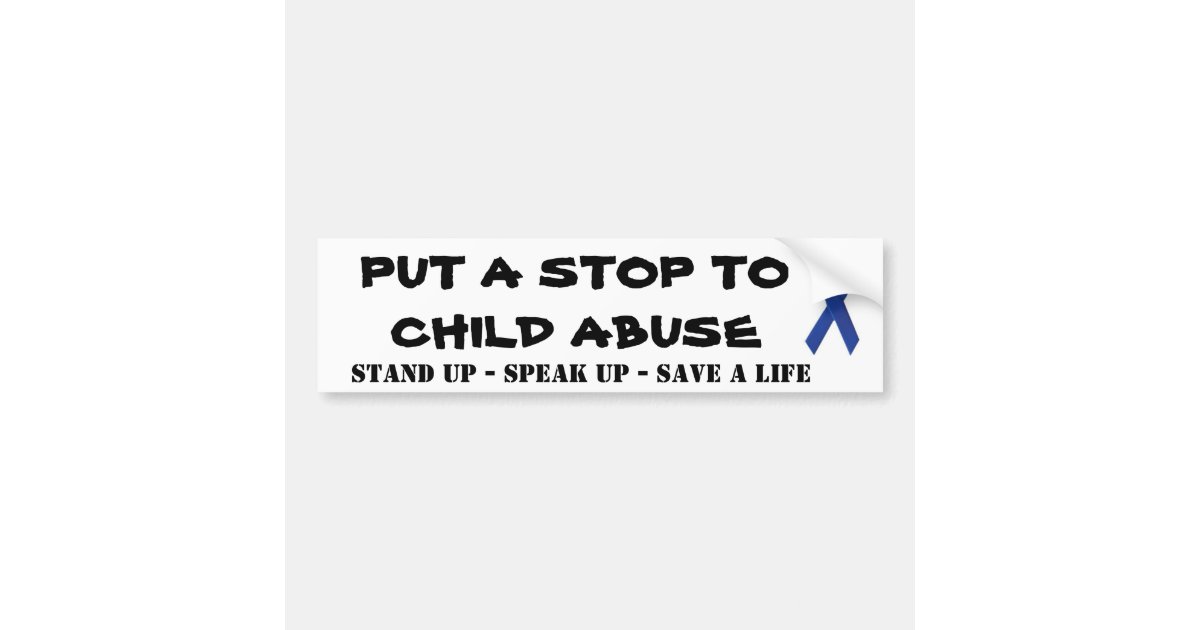 Child abuse awareness bumper sticker | Zazzle