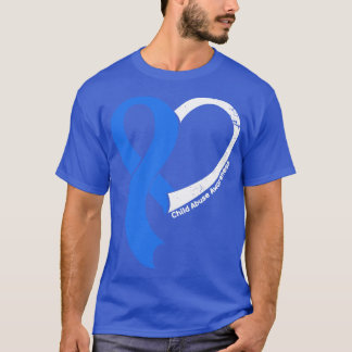 Child Abuse Awareness Hople Love Heart Ribbon Happ T-Shirt