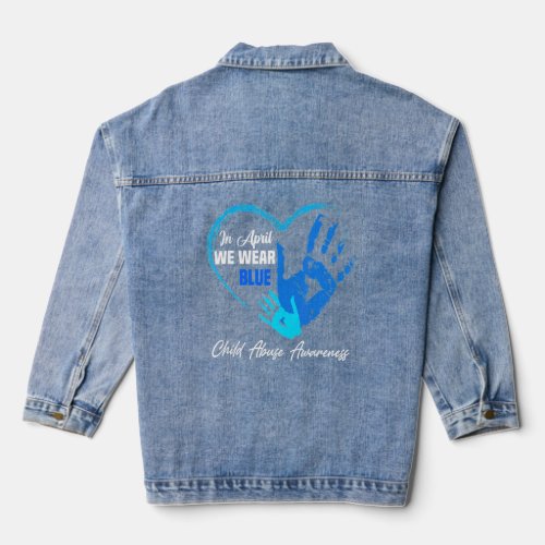 Child Abuse Awareness  Matching Group Family Blue  Denim Jacket