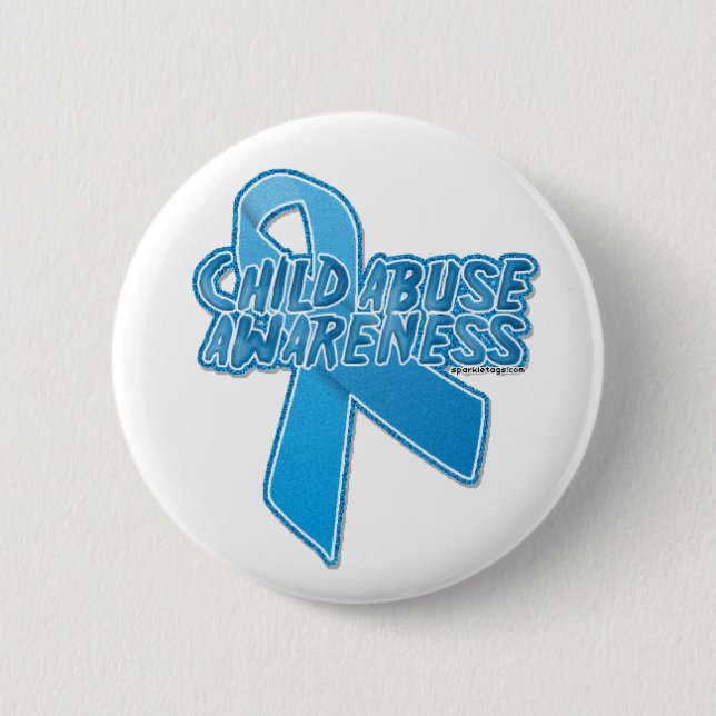 child-abuse-awareness pinback button (Front)