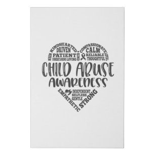 Child Abuse, Child Abuse awareness Faux Canvas Print