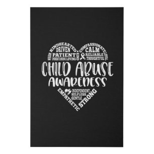 Child Abuse, Child Abuse awareness Faux Canvas Print