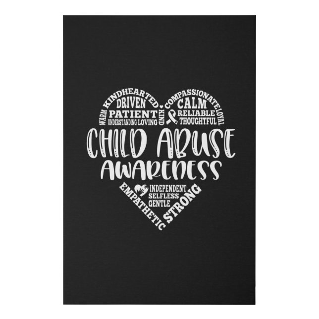 Child Abuse, Child Abuse awareness Faux Canvas Print (Front)
