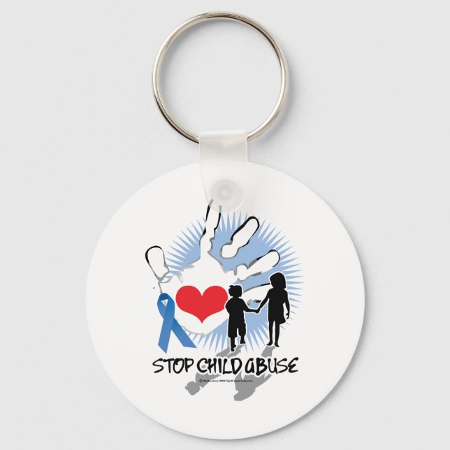 Child Abuse Handprint Keychain (Front)