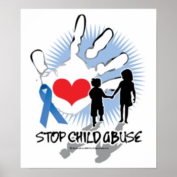 Child Abuse Handprint Poster by fightcancertees at Zazzle