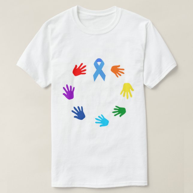 Child Abuse Prevention Awareness Blue Ribbon    T-Shirt (Design Front)