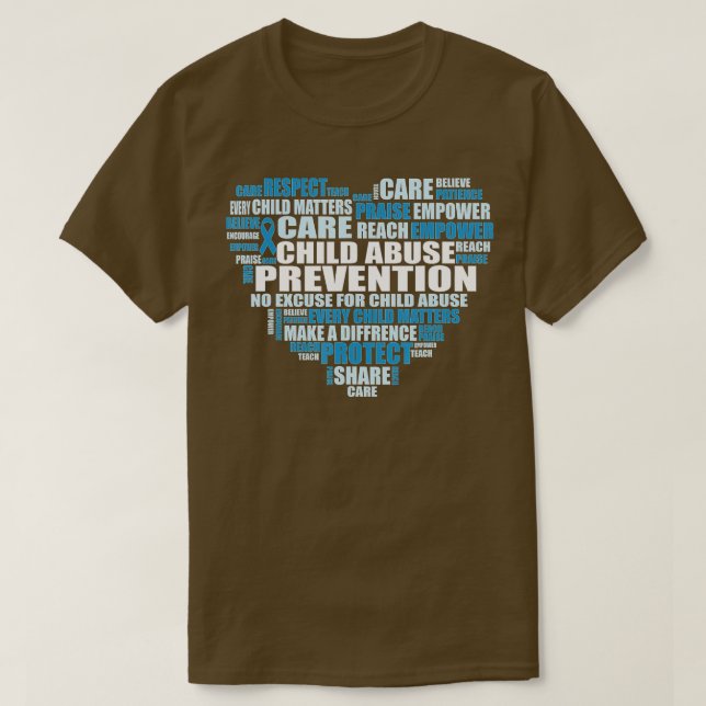Child Abuse Prevention Awareness Costume Blue Ribb T-Shirt (Design Front)