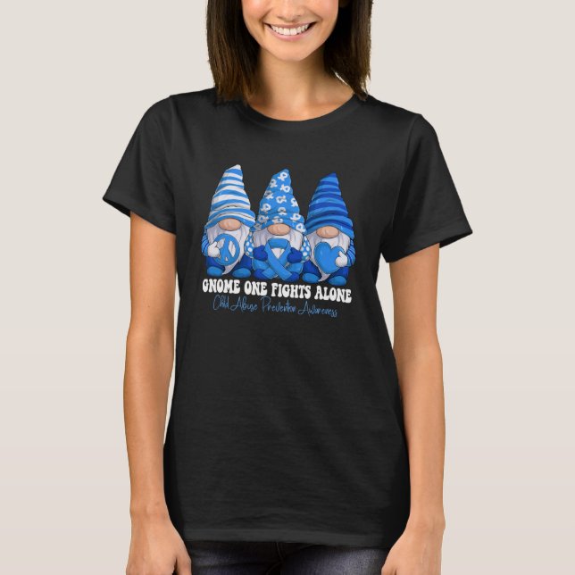 Child Abuse Prevention Awareness Month Blue Ribbon T-Shirt (Front)