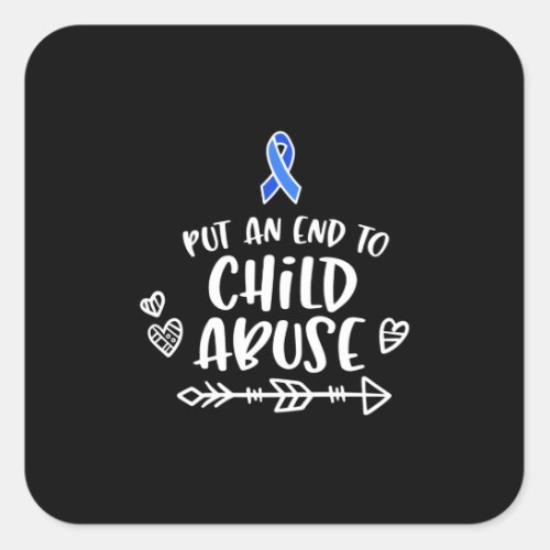 Child Abuse Prevention awareness Square Sticker