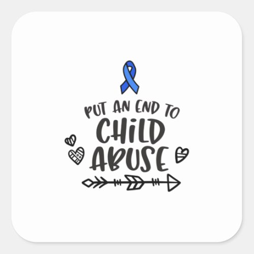 Child Abuse Prevention awareness Square Sticker