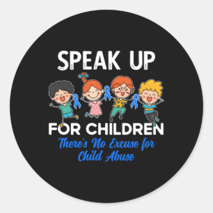 Child Abuse Prevention Month Child Abuse Awareness Classic Round Sticker