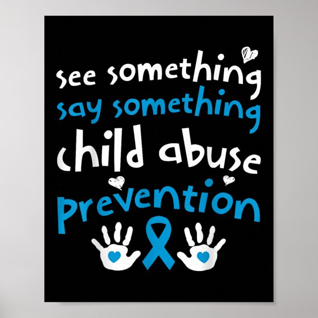 Child Abuse Prevention - Ribbon April Awareness Mo Poster (Front)