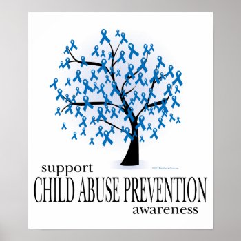 Child Abuse Prevention Tree Poster by fightcancertees at Zazzle