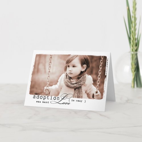 Child Adoption Girl Card