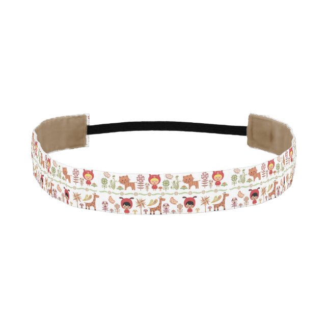 Child and Animals Pattern Athletic Headband (Front)
