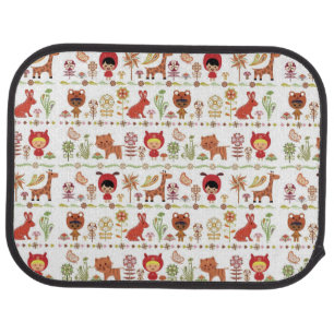 Child and Animals Pattern Car Mat
