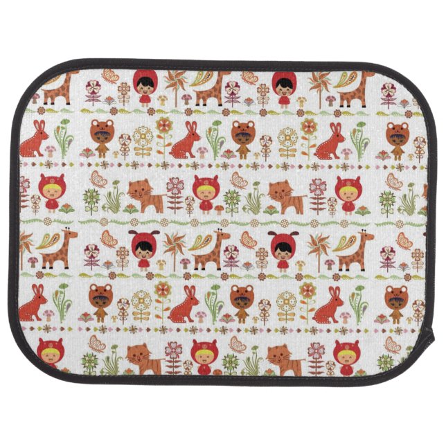 Child and Animals Pattern Car Mat (Rear)