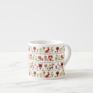 Child and Animals Pattern Espresso Cup